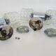 Pair of double wall sconces Space Age. Chrome metal 70.