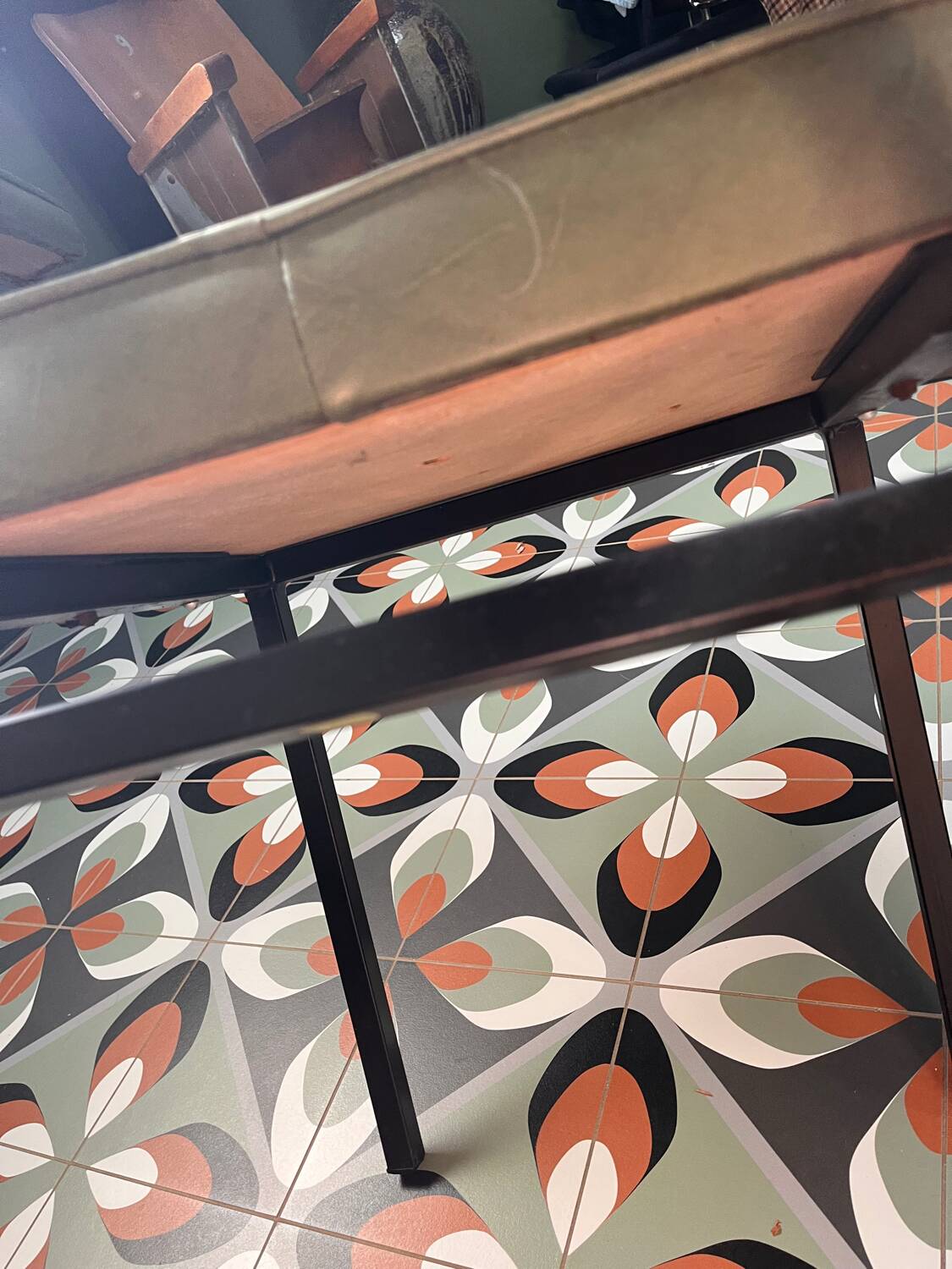 Khaki Scandinavian armchair