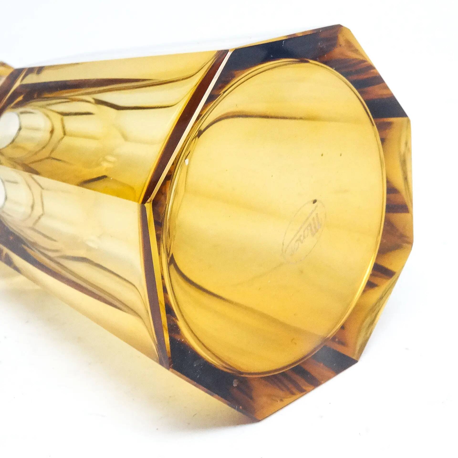 Art Deco vase, crystal, Moser, Czechoslovakia, 1930s