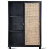 Armoire portes coulissantes en bois HK Living - Noir