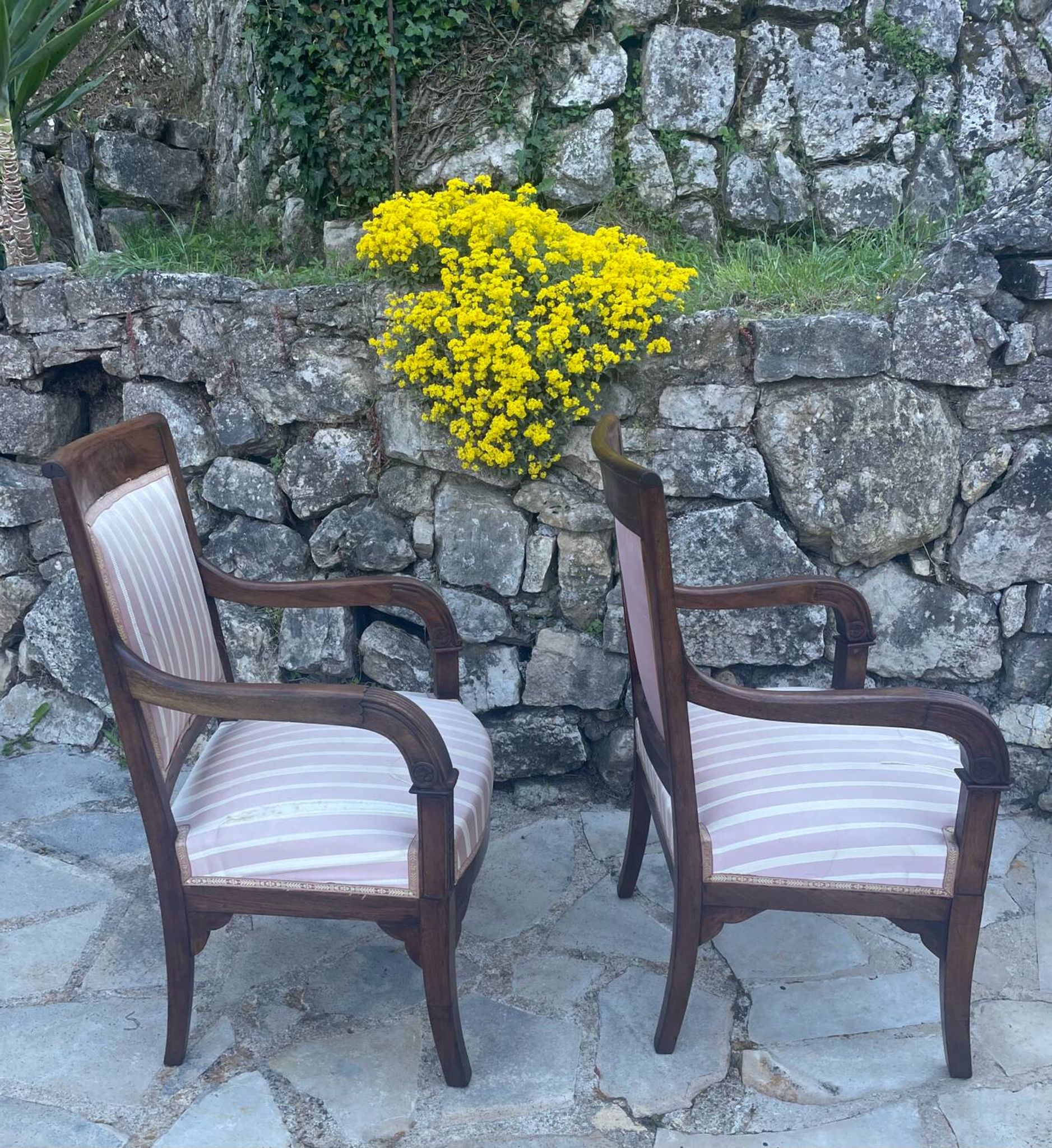 Paire de fauteuils français en Acajou d’époque restauration