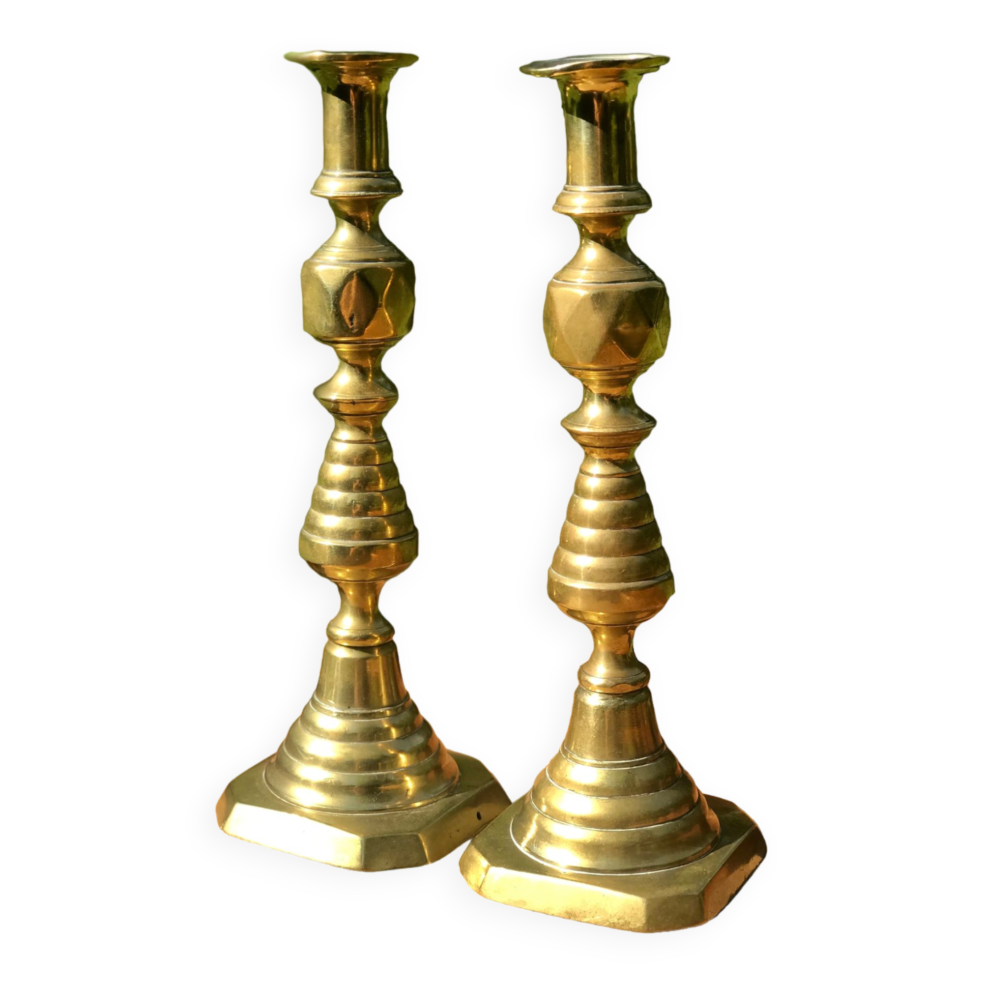 English brass candlesticks