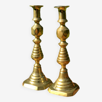 English brass candlesticks