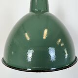 Industrial Green Enamel Factory Pendant Lamp, 1960s