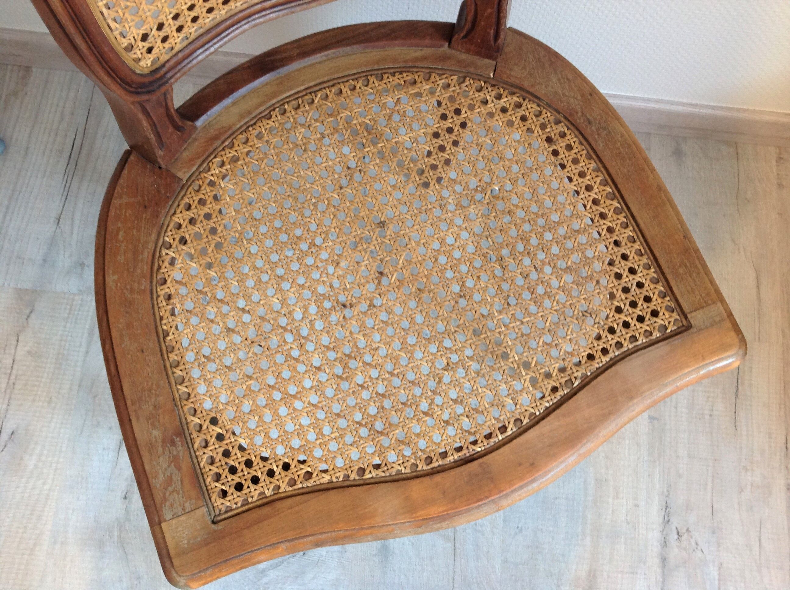 Louis XV style canned chair