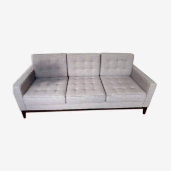 Canapé 3 places en tissu gris