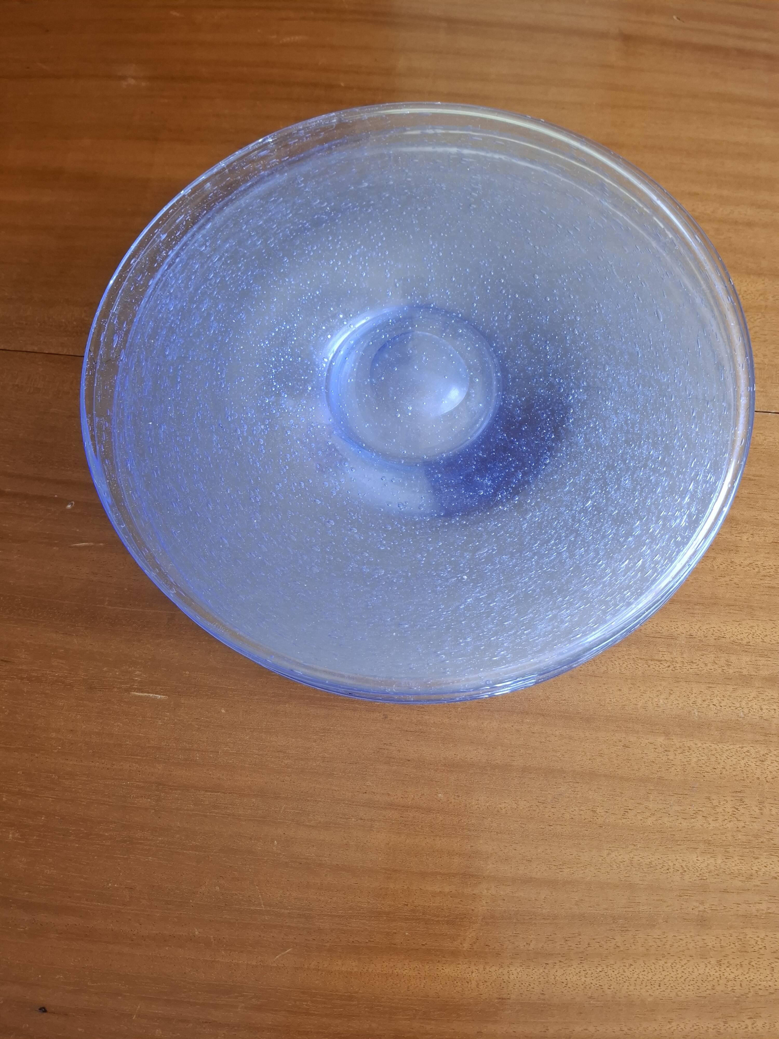 Vintage Biot bubble glass plates/dishes 30 cm