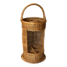 Vintage bar portable service in wicker basketry or rattan