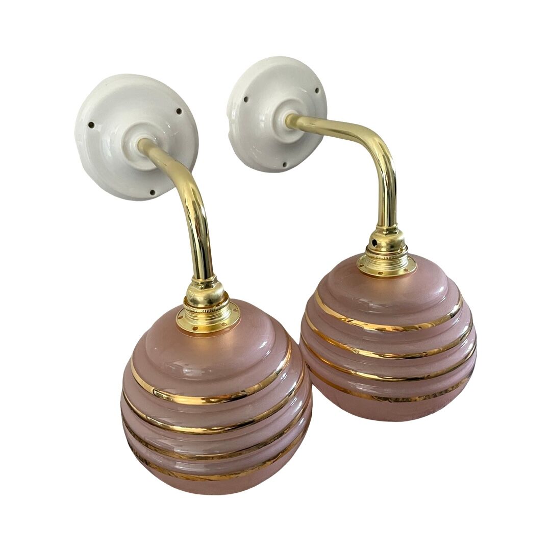 Pair of Art Deco wall lights