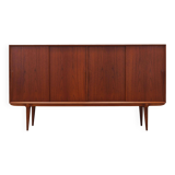 Teak highboard, Danish design, 1970s, manufactured by Omann Jun