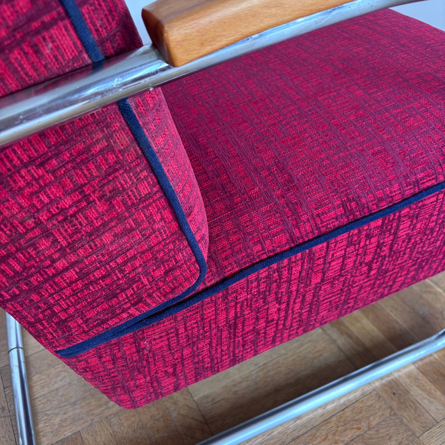 Functionalist armchair, restored, Czechoslovakia