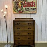 Commode anglaise Art déco en chêne des années 1950