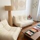 Togo Ligne Roset armchair by Michel Ducaroy in ecru bouclette