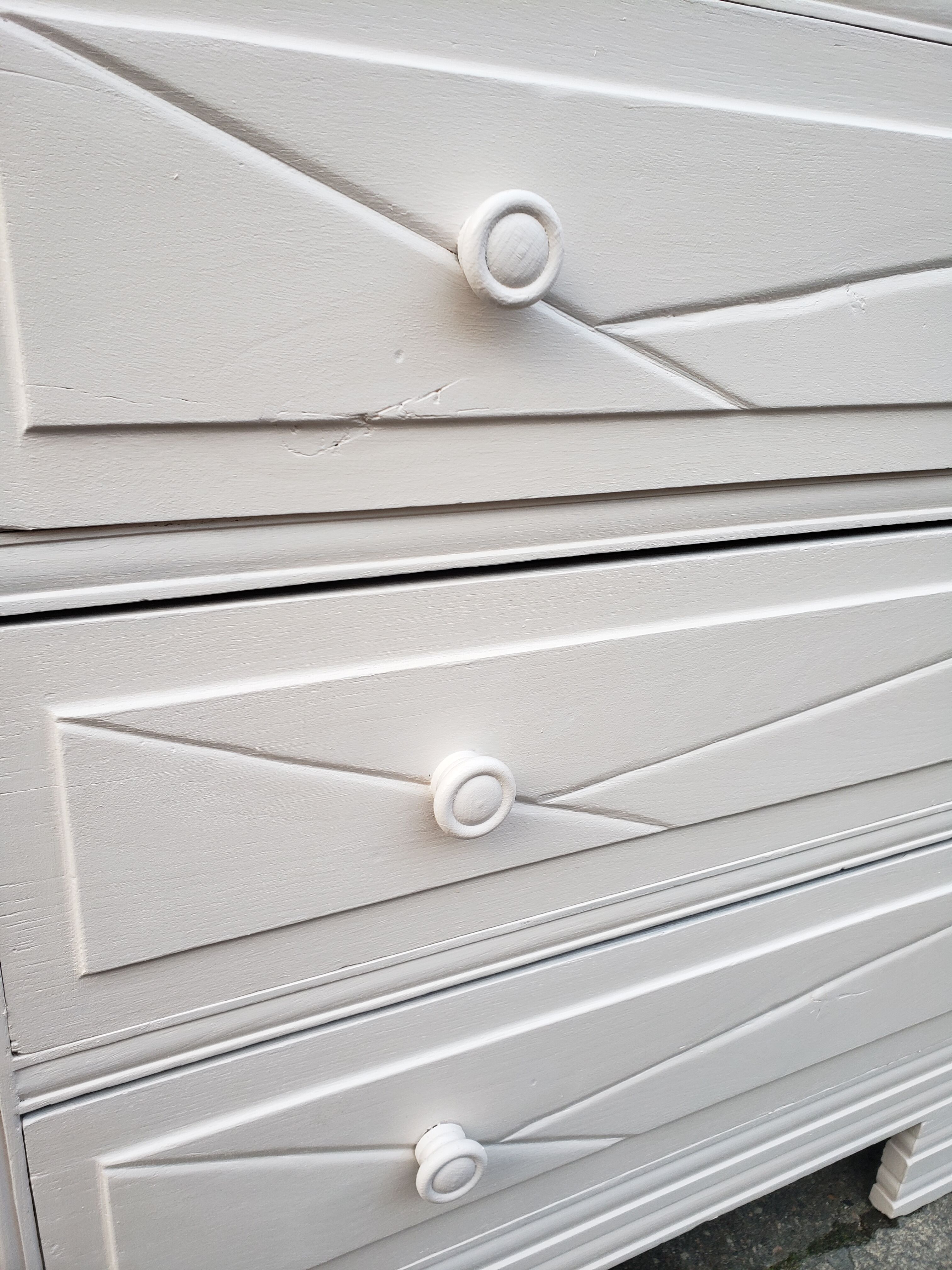 Dresser vintage powder white changing table
