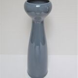 Blue blue grey glazed ceramic hyacinth vase design 70s - 80s