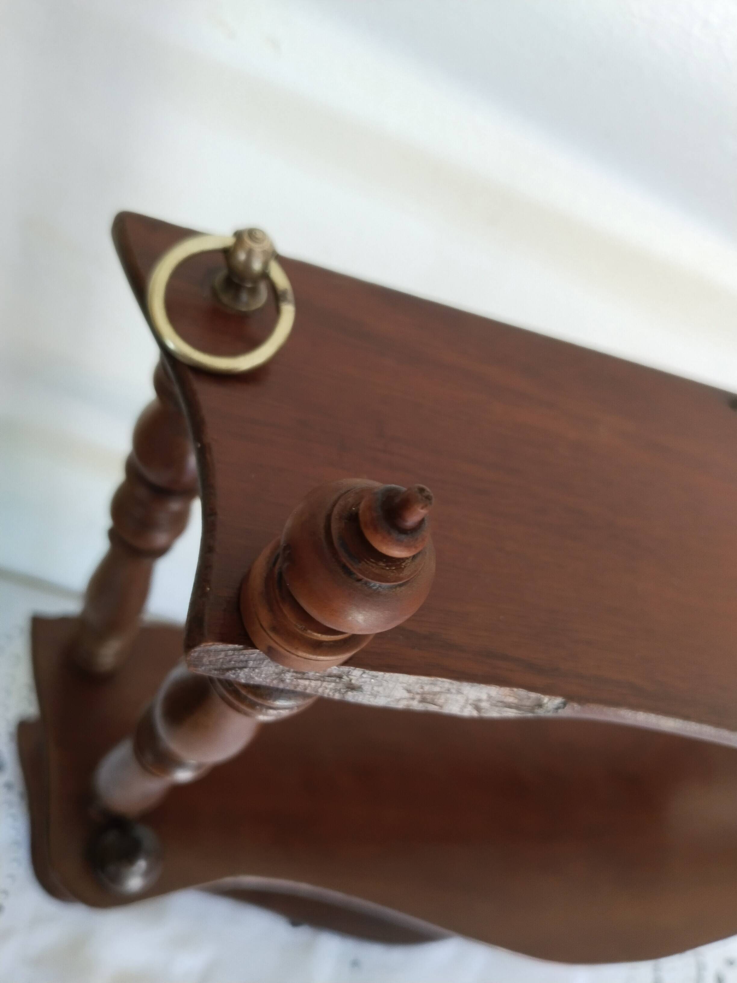 Waxed wooden shelf, vintage, 1950s