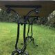 Cast-iron bistro table with marble effect