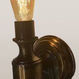 Lámpara de pared vintage de latón dorado, años 60