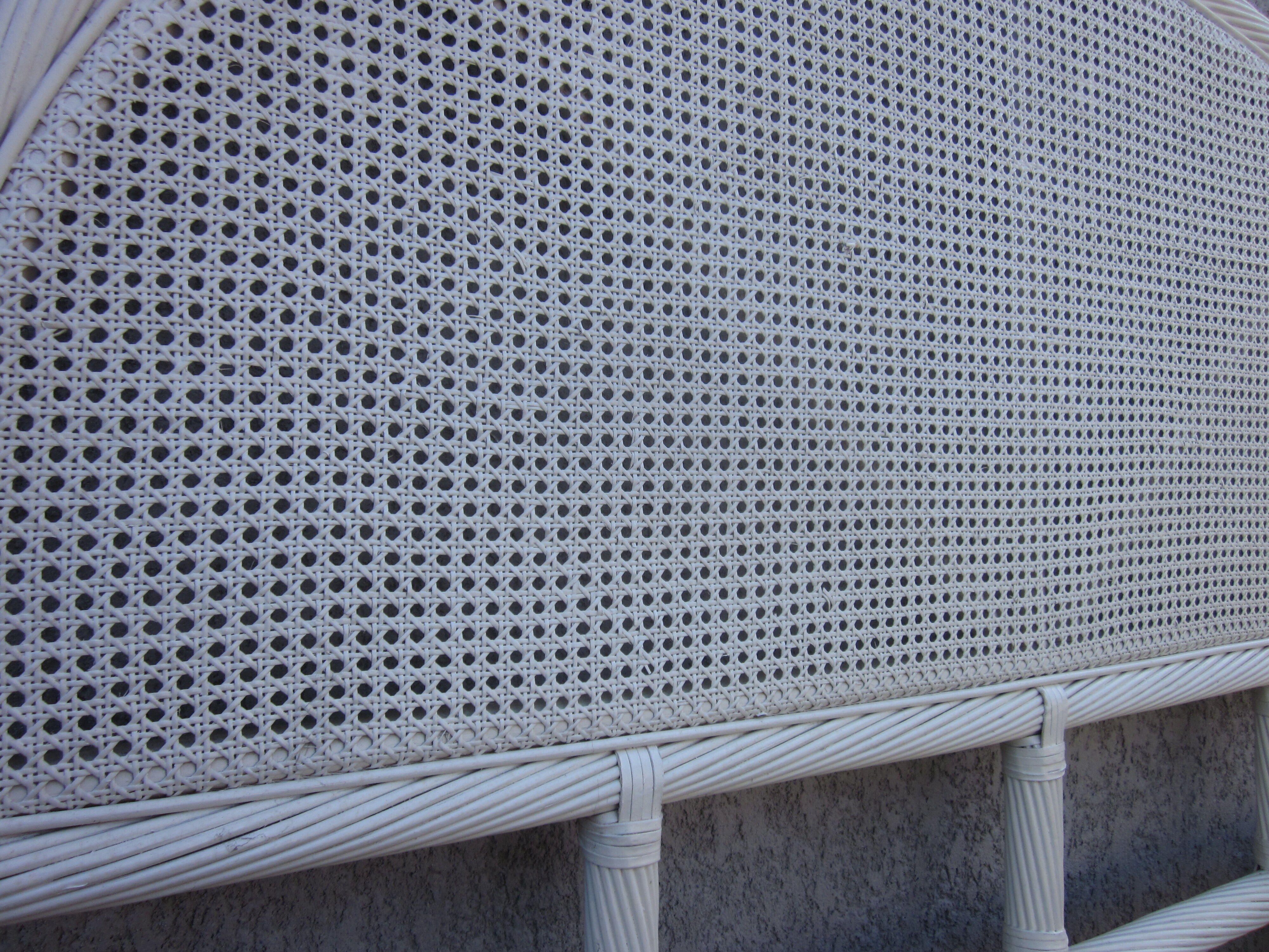 Rattan headboard and canning
