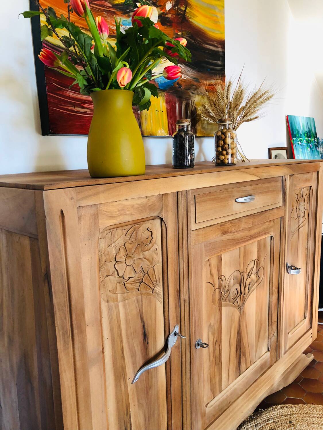 Art deco walnut sideboard