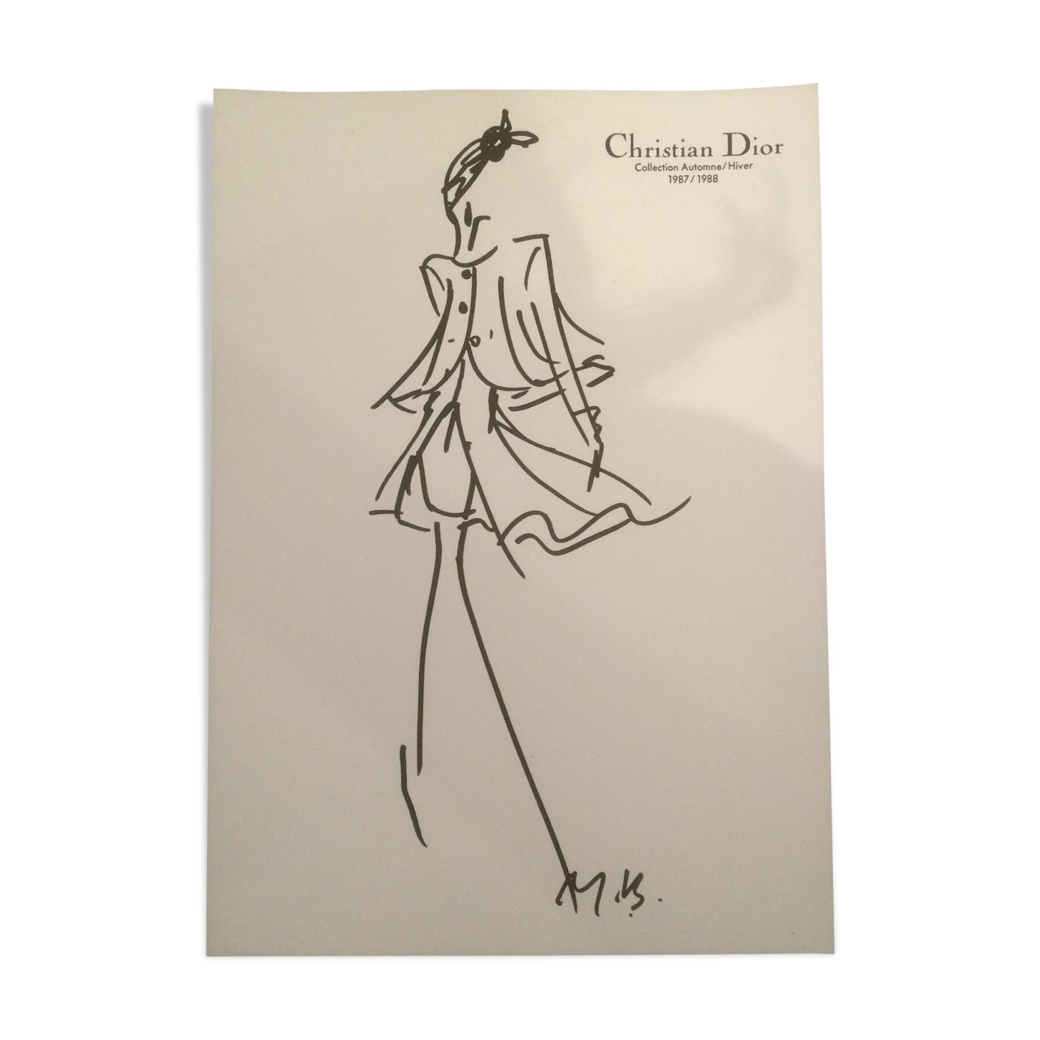 Illustration of press fashion Christian Dior  years 80
