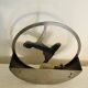 Round wall lamp metal opalescent art deco glass