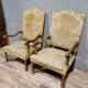 Pair of Louis XIII style walnut armchairs circa 1850 (lot no. 2)