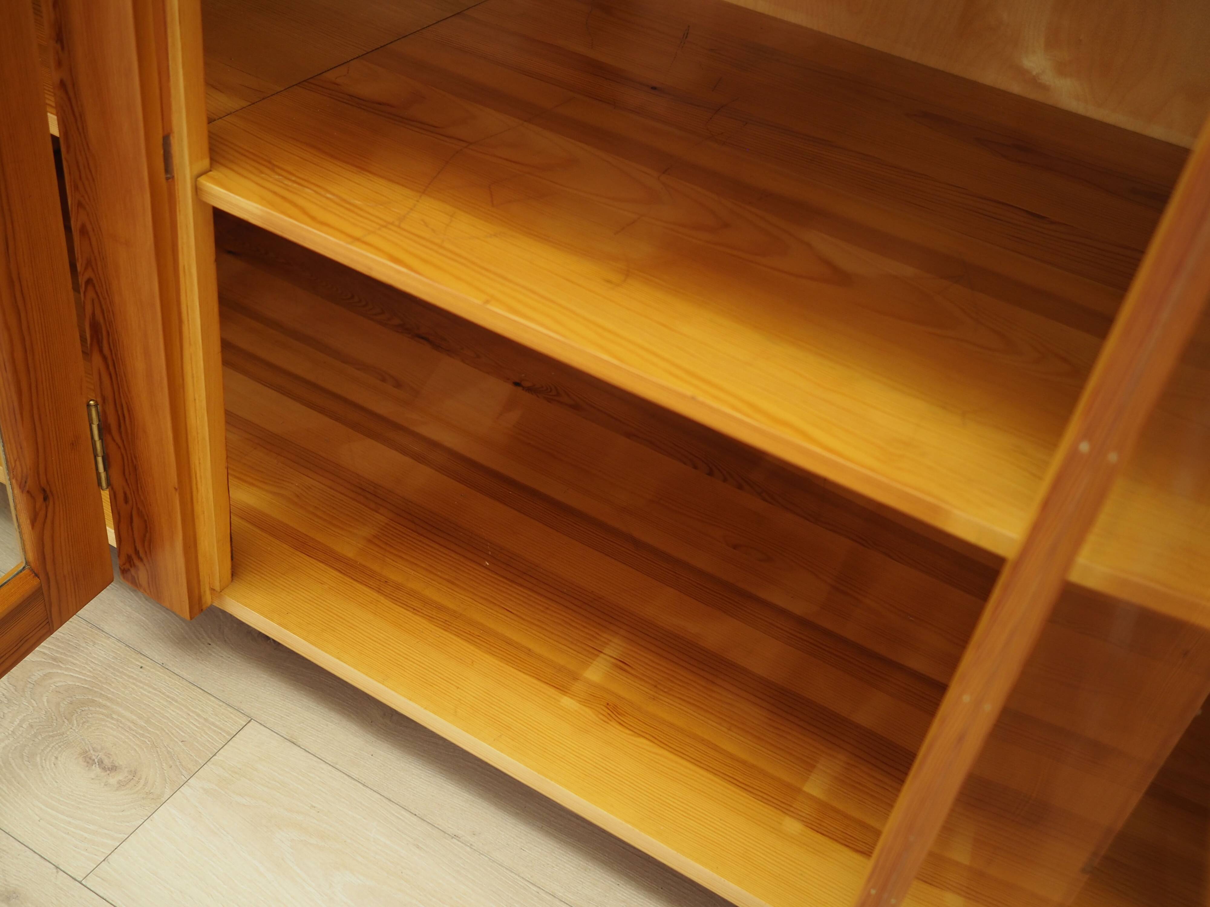 Pine showcase, Danish design, 1980s, production: Denmark