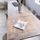 Solid oak farmhouse table with integrated extensions 1950