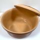 Large glazed terracotta cassoulet dish