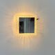 Vintage wall sconce, pressed molded glass and mirror, France, 1960