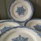6 dessert plates ironstone J. Vieillard Bordeaux "Garland"