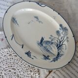 Table service 63 pieces Gien earthenware 19th century Marines model