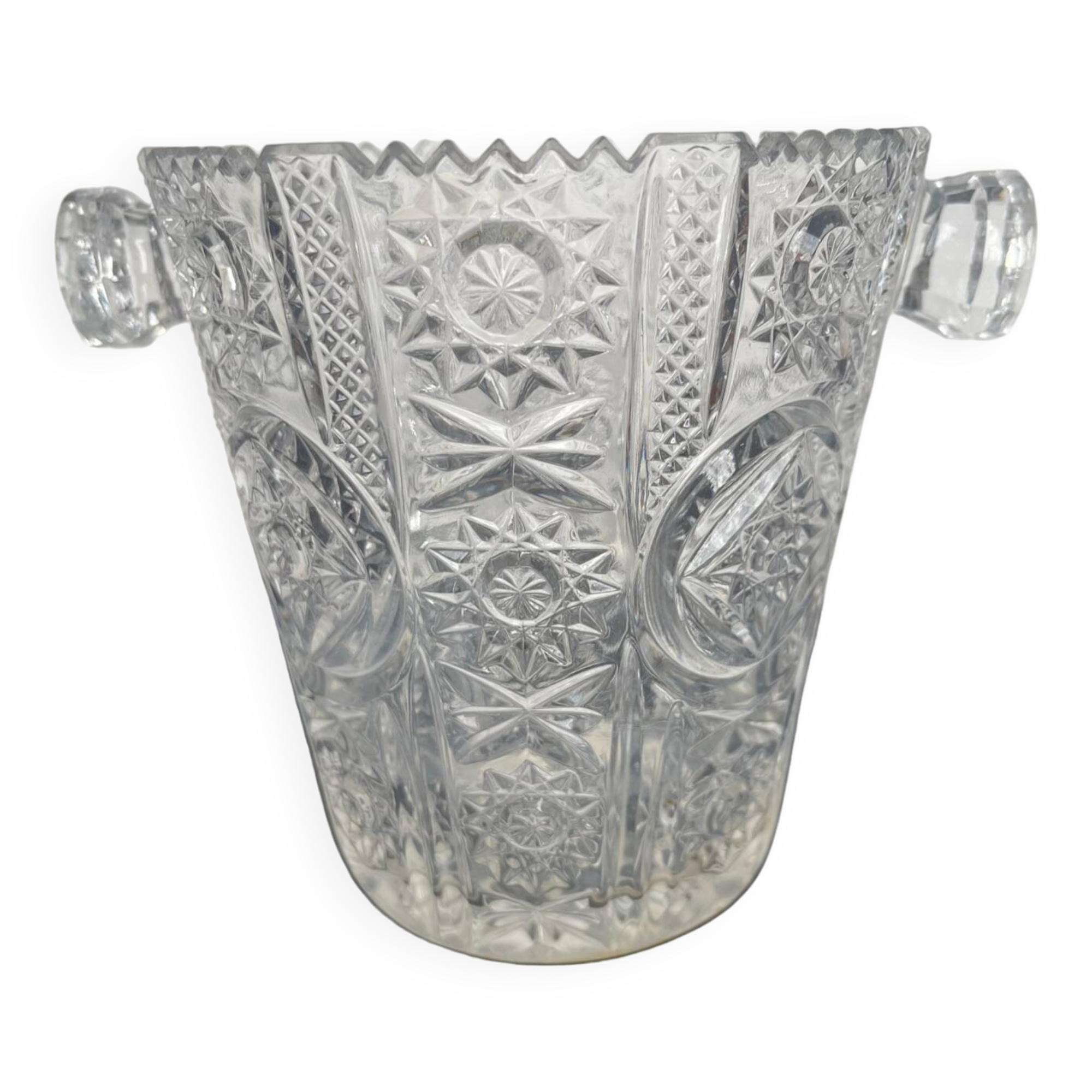 Vintage Cut Crystal Ice Bucket