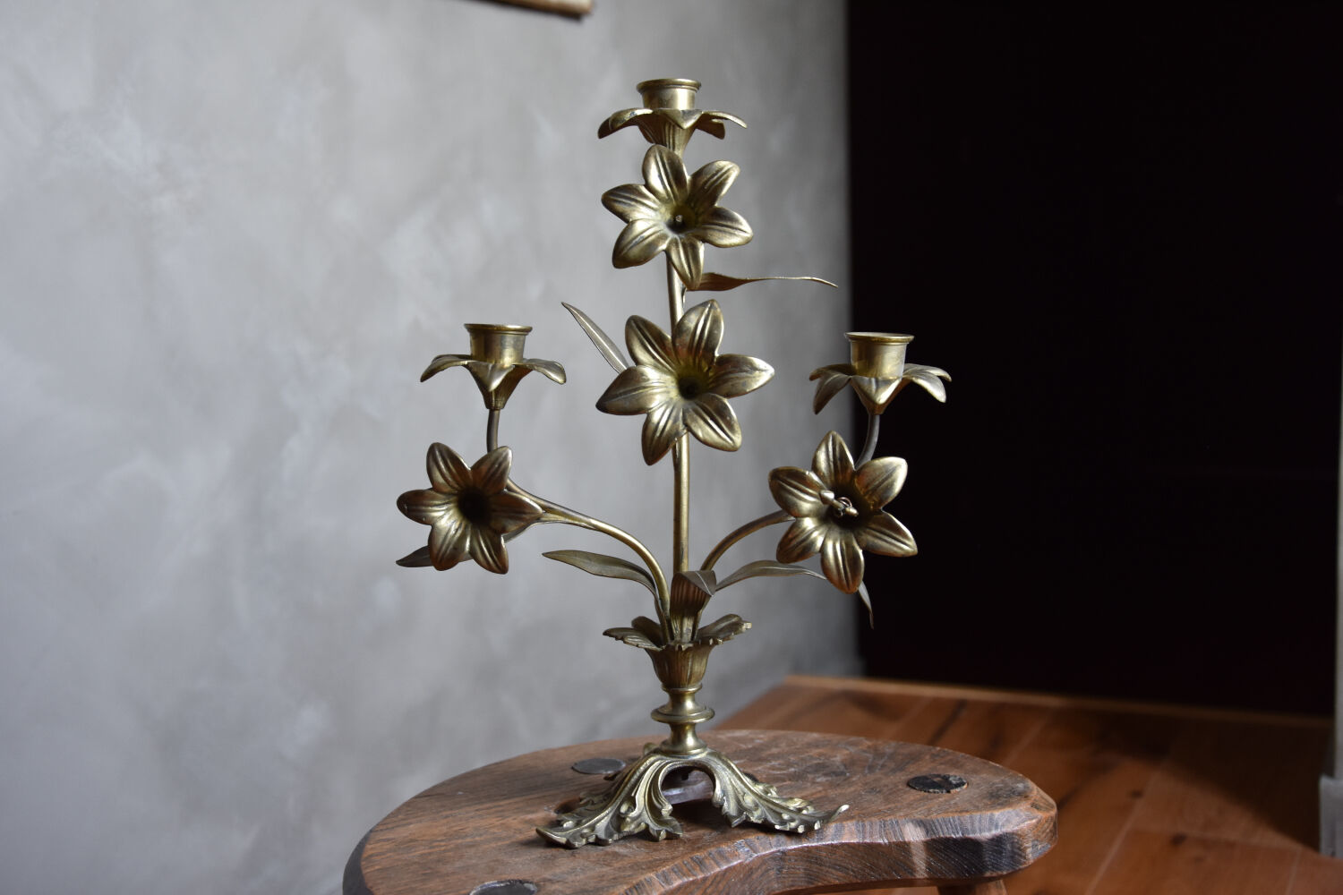 Brass candle holders