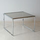 Coffee table vitra chrome and glass 1970's