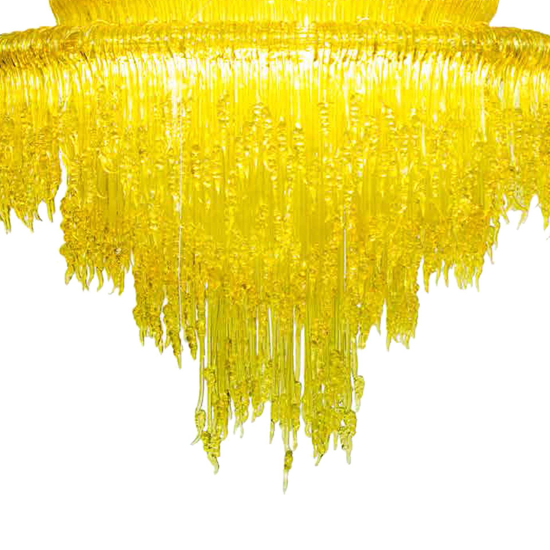 Contemporary Jacopo Foggini Mod Sneeze B Yellow Methacrylate Italian Chandelier