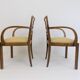 Set of 2 Art Deco chairs in birch burl