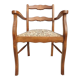 Fauteuil bridge de bureau assise tapisserie vintage 1950