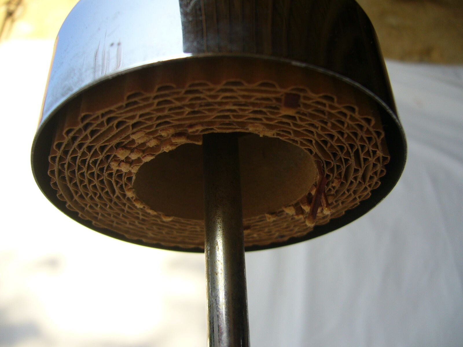 Chrome metal pipe art deco door