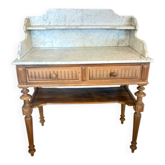 Console or dressing table in solid oak.