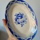 Deux raviers bleus "Odette" Digoin Sarreguemines