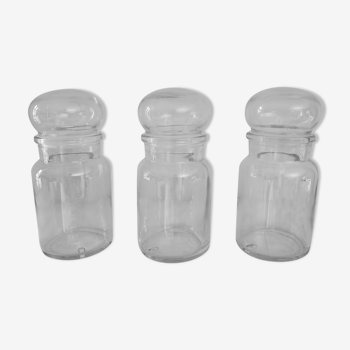 3 glass jars Belgium