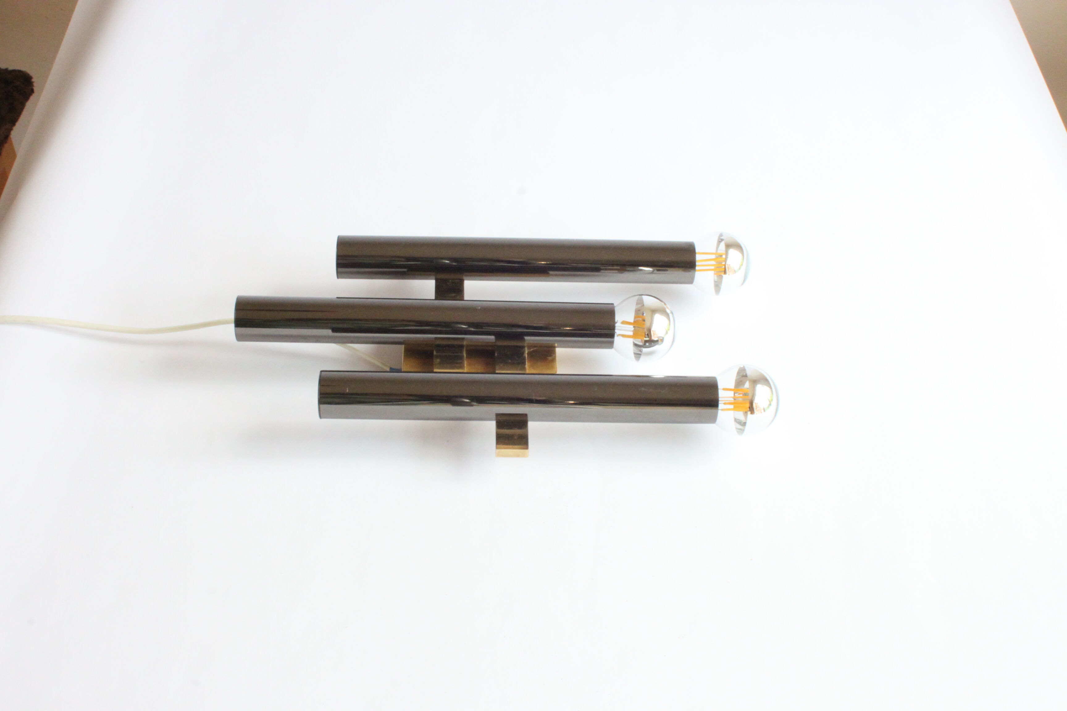 Chrome wall light by Sciolari for Boulanger, Belgium 1970s