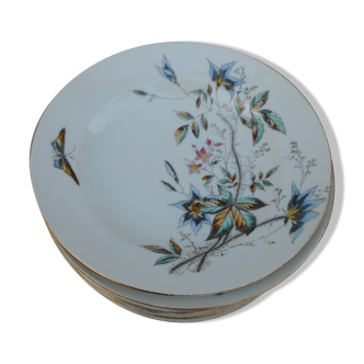 Lot de douze assiettes creuses en porcelaine