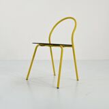 Chaise jaune "Il Bottone" par Paolo Parigi pour Heron Parigi, 1980