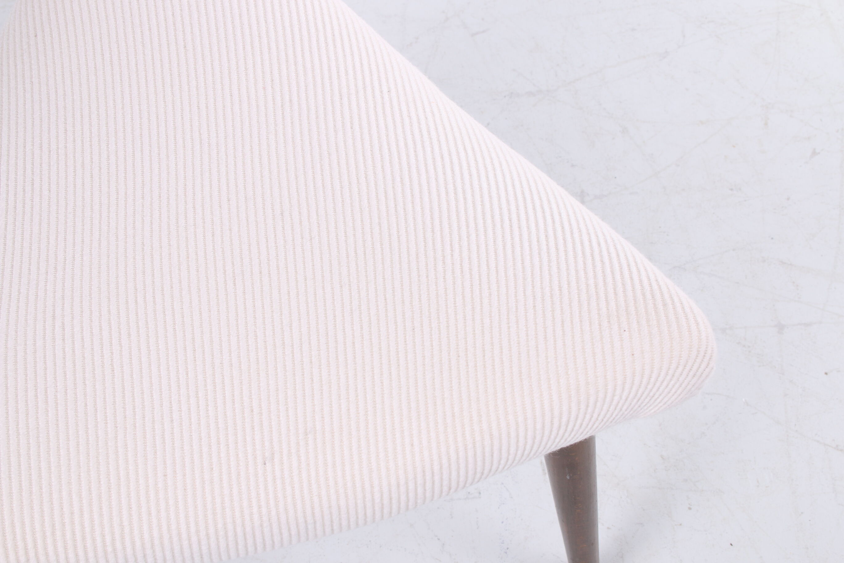 Scandinavian hocker reupholstered design 1960s