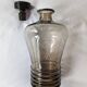 Engraved smoked glass carafe