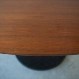 Oval walnut table by Alfred Hendrickx for Belform Belgium 1962