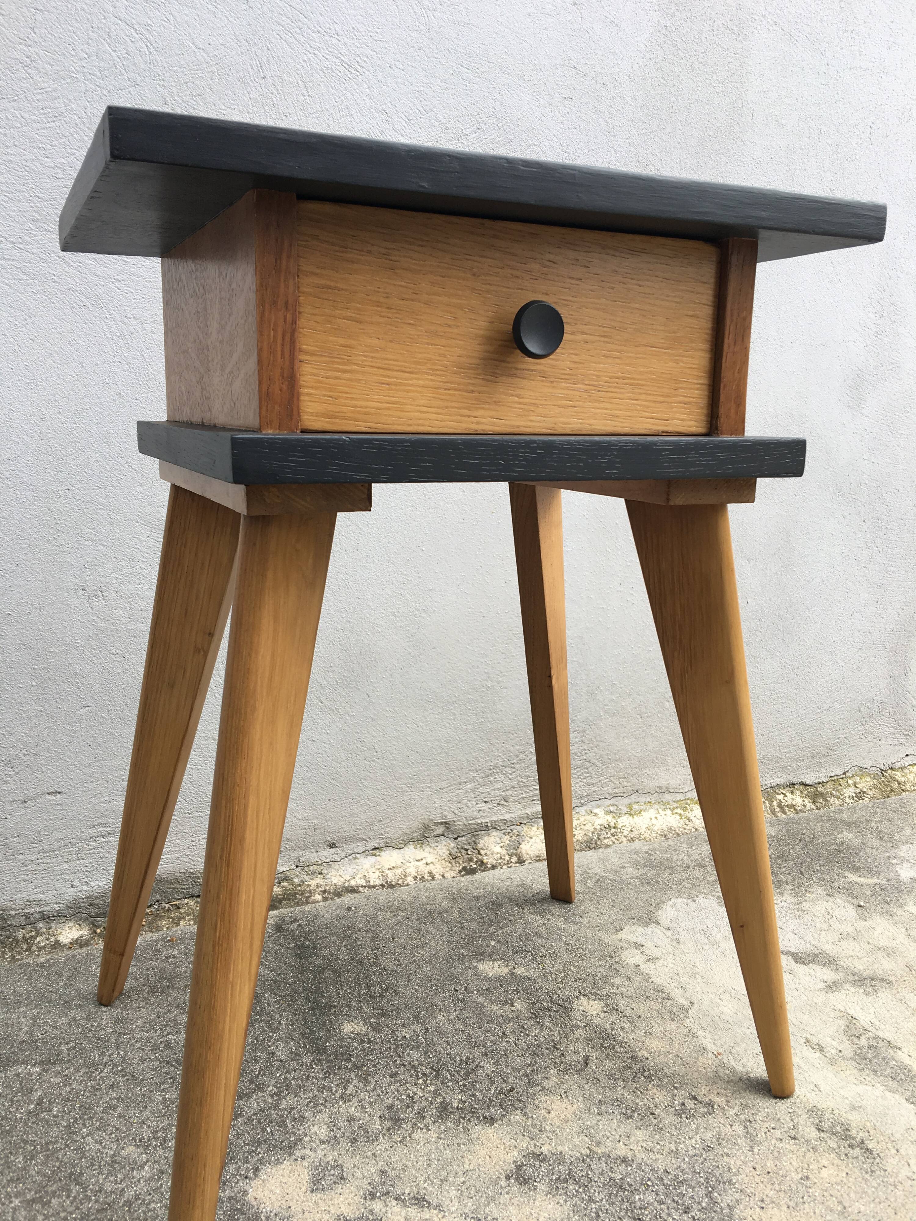 Vintage bedside feet compass restyled